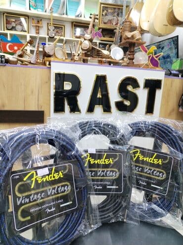 mikrafon stoykasi: Kabel "Fender" 3,5,10 metr Palis kabeller Hər növdə səs və aux Kabel — 1