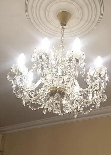 Çılçıraq, 8 lampa, Xrustal