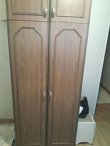 duz dolab: 4 qapılı, Qəhvəyi, Taxta, Açılan, Düz dolab — 1
