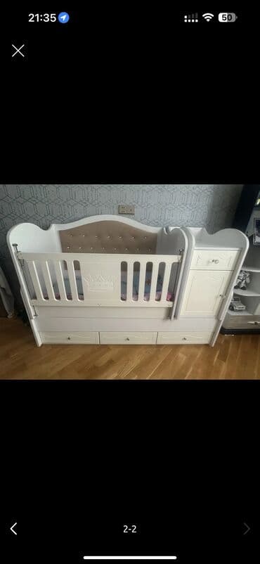 стульчик и кресло кочалка для кормления: Для девочки и мальчика, Б/у, Колыбель, С матрасом, С механизмом качания — 2