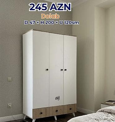 plasmas panel: Dolab – 245 AZN - Ölçülər: Dərinlik 47 sm, Hündürlük 200 sm — 1