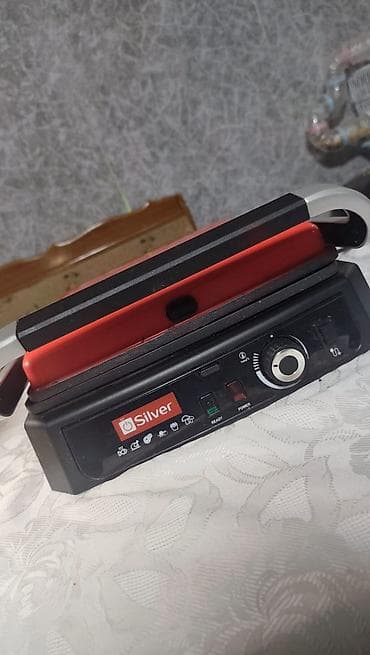 tost makinesi: Qril Silver, rəng - Qırmızı, Yeni, Pulsuz çatdırılma — 1