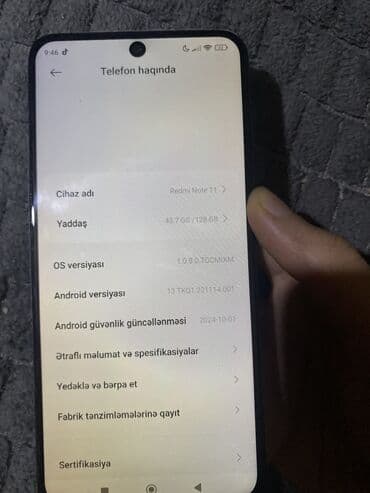 Oppo: Redmi Note 11, 128 GB, rəng - Qara, Barmaq izi — 4