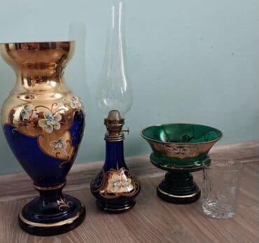 Bagema qablar.az işlenmiş.Guldan,Lanpa,Kanfet qabı 3- bir yerdə 30 lalafo.az -da Bagema qablar.az işlenmiş.Guldan,Lanpa,Kanfet qabı 3- bir yerdə 30