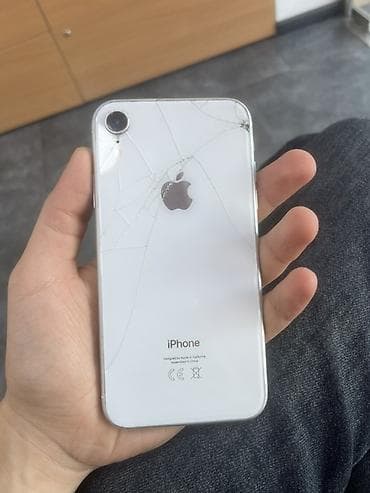 plata alıram: IPhone Xr, Ağ, Qırıq — 1