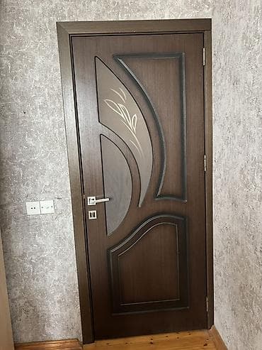 Ворота и комплектующие: Daxili otaq qapısı – qəhvəyi rəng, müasir dekorativ dizayn - — 1