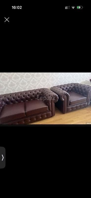Klassik “Chesterfield” üslubunda qonaq dəsti. Ünvan bayıl - Tərkibi — 1