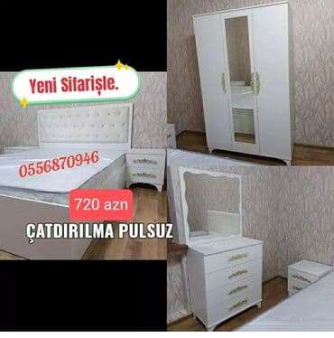 yataq dəsləri: Yataq otağı üçün nəzərdə tutulmuş bu mebel dəstinə iki nəfərlik — 1