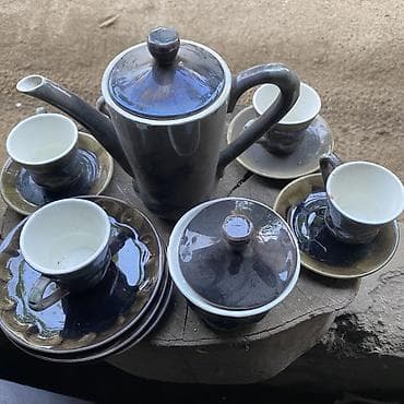 abedni servisler: Çay dəsti, rəng - Qara, Keramika, 4 nəfərlik — 1