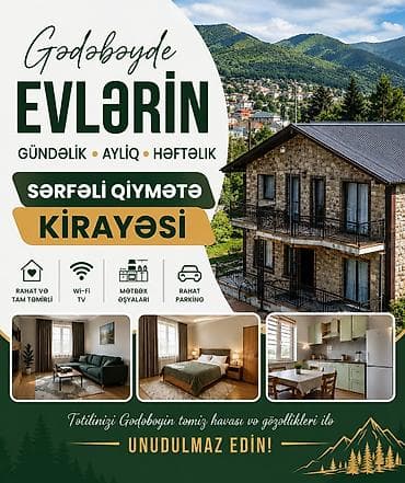 Gədəbəydə evlərin kirayəsi – gündəlik, aylıq, həftəlik. - Sərfəli lalafo.az -da Gədəbəydə evlərin kirayəsi – gündəlik, aylıq, həftəlik. - Sərfəli