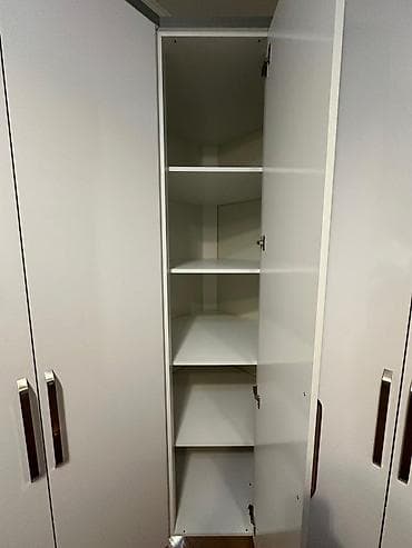 dolab satilir: İşlənmiş, 5 qapı, Siyirməli, Ağ, Digər material, Açılan, Künc dolab — 6