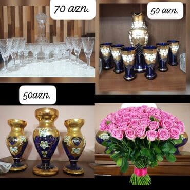 b çay servizi var: Teze bogema qablar. hec biri islenmeyib. Qiymet uzerinde qeyd edilib — 1