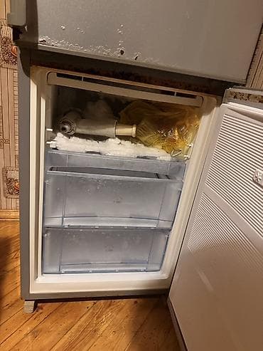 mikrovalnovka satilir: İşlənmiş 2 qapılı Swizer Soyuducu Satılır, rəng - Boz — 6