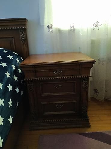 Klassik üslubda tam yataq otağı dəsti - Material: kütləvi ağac — 3