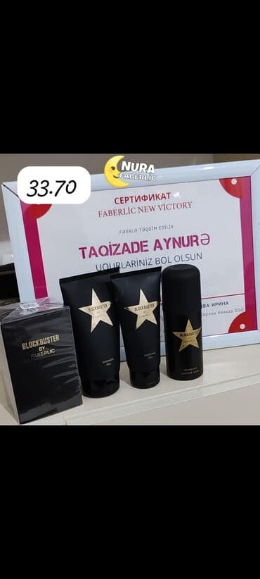 toy nişan xonçaları: Dəst🎁Halında Blockbuster🥰Daha Sərfəli💡Oldu 70❌️34 azn 100 ml — 1
