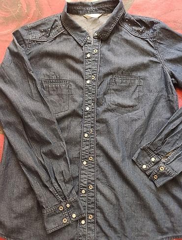 Куртки: Мужская рубашка, Promod, L, цвет - Голубой — 5