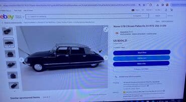 теннисный стол: Kolleksiya ücün avtomobil modeli Citroen DS23 Pallas blue silver — 16