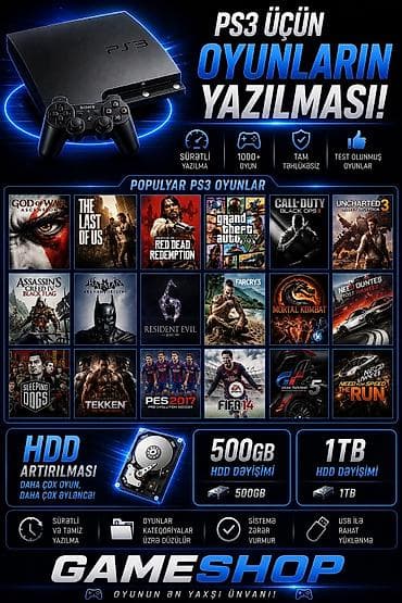 PS3 üçün oyunların yazılması xidməti - Sürətli və təmiz yazılım -