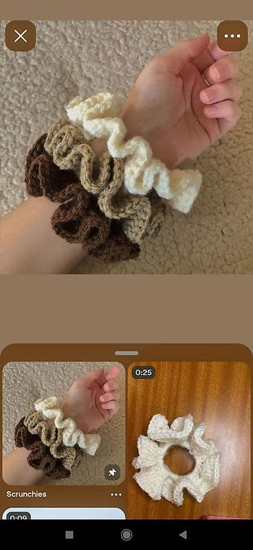 bil: Məhsul: Əl ilə toxunmuş scrunchie (saç rezini) unvan Hezi Aslanov — 3