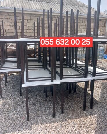 Masalar: Yeni, Açılmayan, Metal, Kvadrat masa — 1