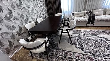 ofis stulları: Qonaq otağı üçün, Açılmayan, Dördbucaq masa, 6 stul — 2