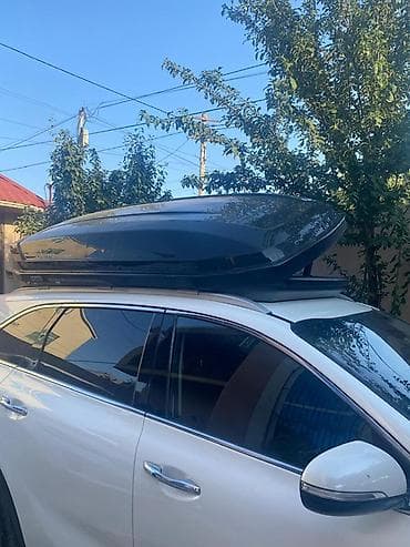 eşşək arabası: Avtomobil üçün dam üstü baqaj qutusu (roof box). Aerodinamik formalı — 4