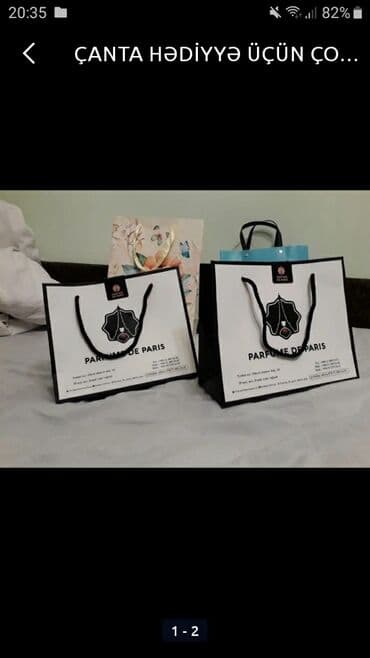 Çanta hədi̇yyə üçün 
i̇ki̇ çanta bi̇rli̇kdə 1 manat