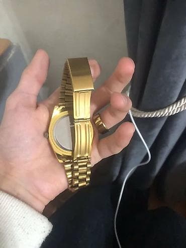 Zərgərlik əşyaları: Yeni, Qol saatı, Quartz, rəng - Qızılı — 2