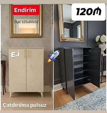 2 qapılı, Digər rəng, Digər material Ayaqqabı dolabı