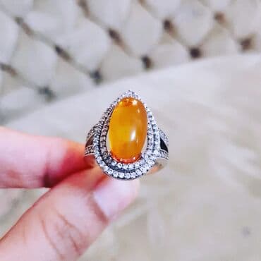 kəhrəba təsbehlər: Üzük, Gümüş, 925 Əyar, Kəhrəba — 4