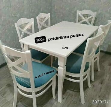 Masa və oturacaq dəstləri: Mətbəx üçün, Yeni, Açılmayan, 4 stul — 19