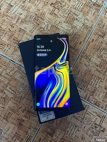 samsung note: Samsung Galaxy Note 9, 128 GB, rəng - Boz, Barmaq izi, Face ID — 2