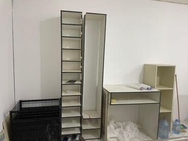 вешалки для магазина: Magaza ucun Polka ve Kassa Stolu Tərkib: - Resepsiyon/qatib masası — 4