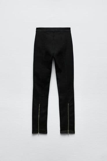 roller uşaq rolikləri: Zara yan cibləri ve arxa eteklerde zamok olan, dar, uzun qara cins — 5