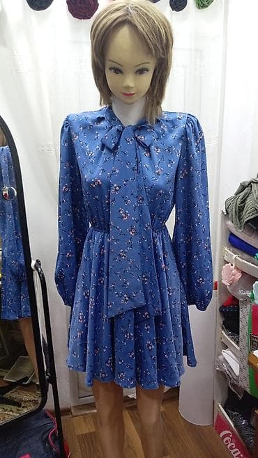 genc qizlar ucun donlar: Mavi çiçəkli qadın donu razmer.s.m.36.38 - Model: boğazda — 2
