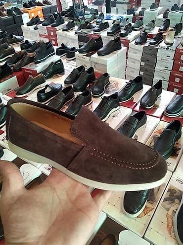 Məhsul: Kişi mokasinləri (slip-on) - Material: Yumşaq süet üst hissə