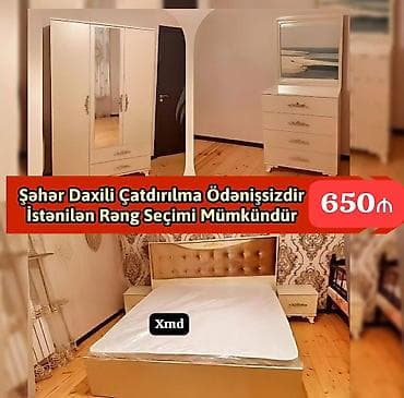 sap: Yataq otağı mebel dəsti Tərkibi: - 2 tumbalı iki nəfərlik çarpayı — 1