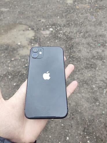2.el telefon iphone: IPhone 11, 64 GB, Qara, Face ID — 2