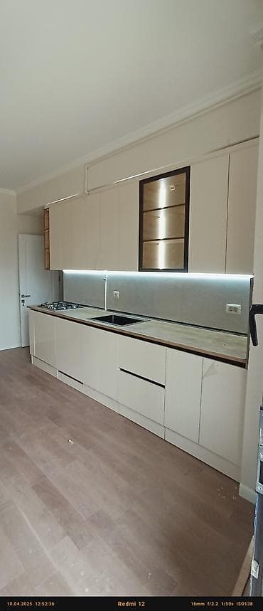 Mətbəx mebeli dəsti – müasir minimal dizayn - Rəng: açıq bej