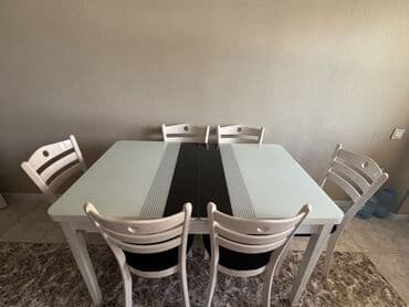 метбех мебели: Mətbəx üçün, Dördbucaq masa, 6 stul — 3