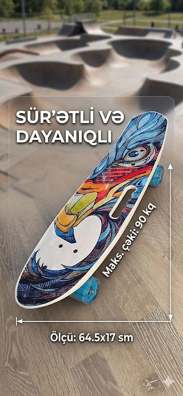 skateboard: Gorka Skate kruizer skeytbordu - Maksimal daşıma çəkisi: 90 kq - — 2