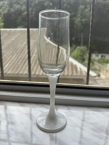 icki: Qədəhlər, rəng - Ağ, Şüşə, 2 ədədli dəst, 200 ml — 3