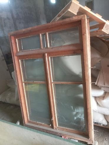 Taxta çərçivəli pəncərə bloku - Material: təbii ağacdan yığılmış — 3