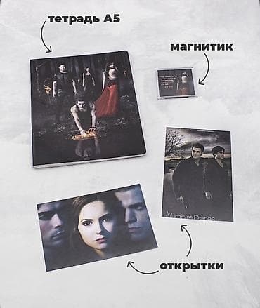 nabor hacar: “The Vampire Diaries” tematik qutu – 12 predmet Məzmun: - A4 poster - — 5