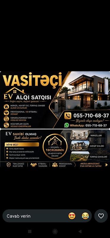Vasitəçi – Ev alqı-satqısı üzrə peşəkar xidmət kiraye evlerin