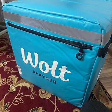 Сумки для курьеров: Wolt Partner termo çatdırılma çantası - Rəng: göy (Wolt loqolu) — 8