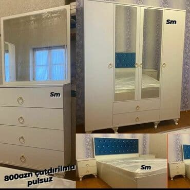 двухъярусные кровати в рассрочку: *Yataq otağı dəsti*. Sifarişlə hazırlanır *qiymət 650 azn* Rəng — 5