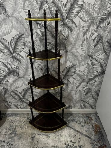 sisme yataq: Künc etajeri / dekorativ rəf sistemi - 5 mərtəbəli, künc yerləşdirmə — 1