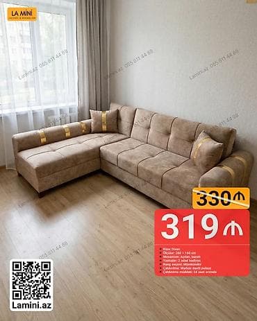 mini divanlar: Künc divan, Açılan, Bazalı, Şəhərdaxili pulsuz çatdırılma — 1