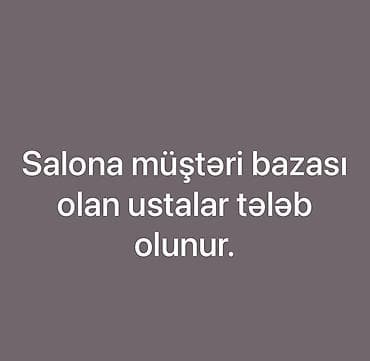 derzi iş elanlari: Qeyd qadın salonudur!! Sumqayit şəh Salon üçün elan: Müştəri — 1